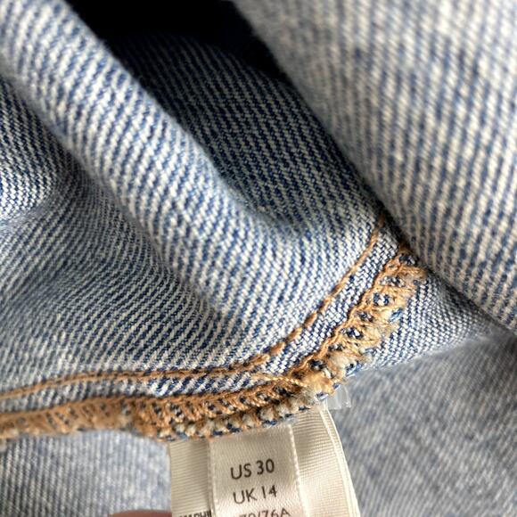 We The Free Distressed Denim Jean Skirt - 30 - Picture 8 of 11